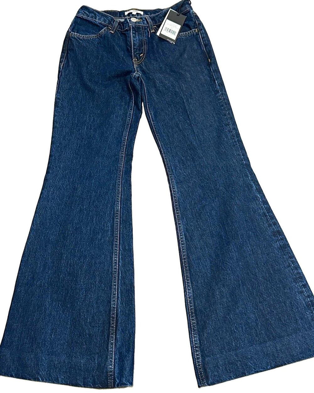 RE/DONE Womens High Rise Straight Leg Dark Wash Blue Denim Jeans Size 24- NWT